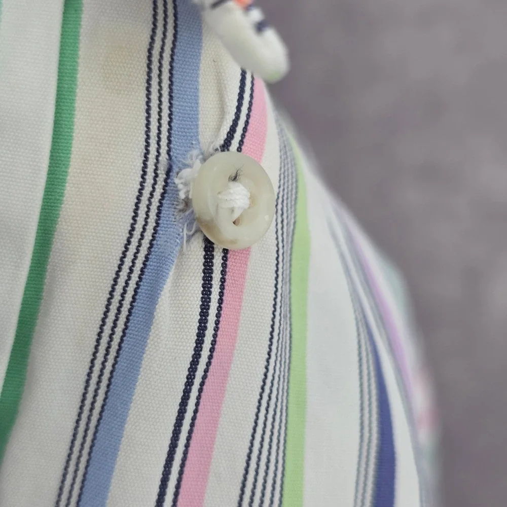 Polo Ralph Lauren Mens XL Button Down Shirt Multi Color Striped Custom Fit Pony‎